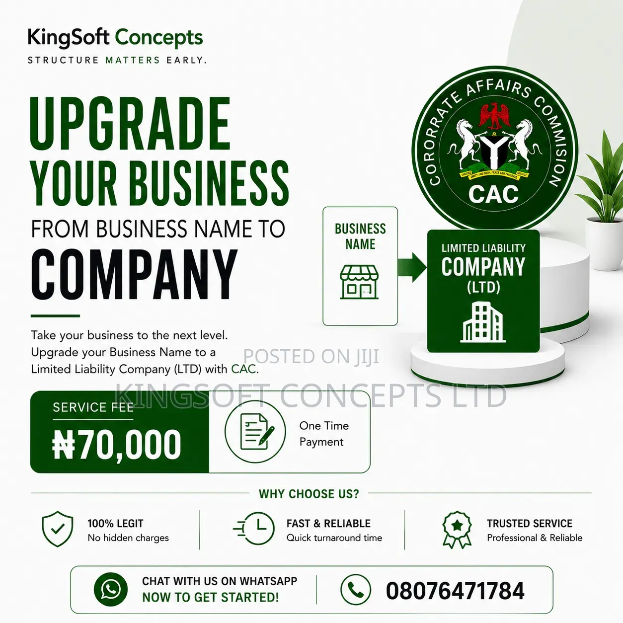 Upgrade Business Name to Company (Ltd)