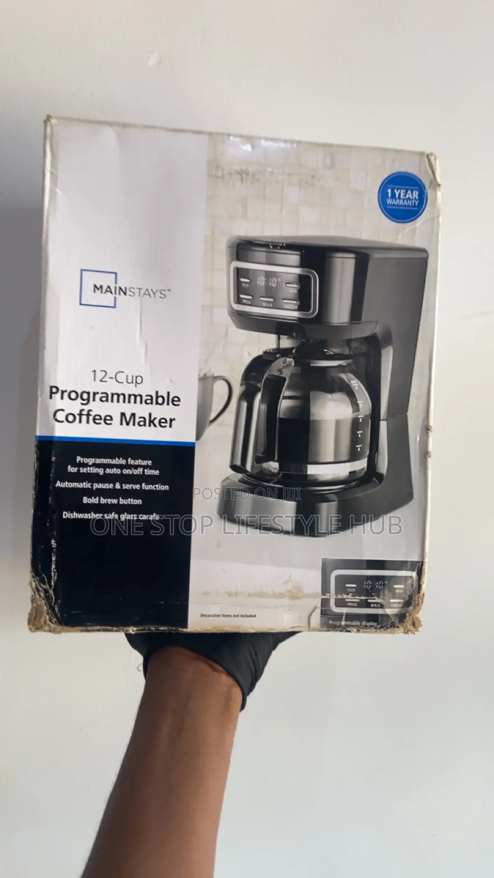 Mainstays 12-Cup Programmable Coffee Maker - Brand New in Box
