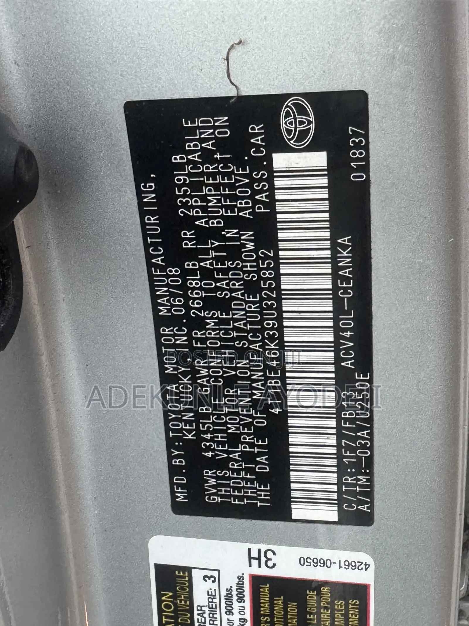 Toyota Camry 2009 Silver