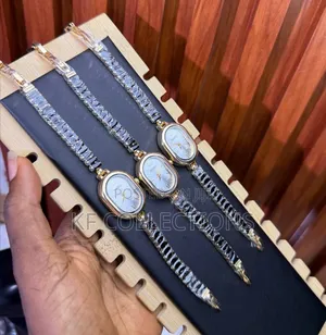 Zirconia Chain Watch