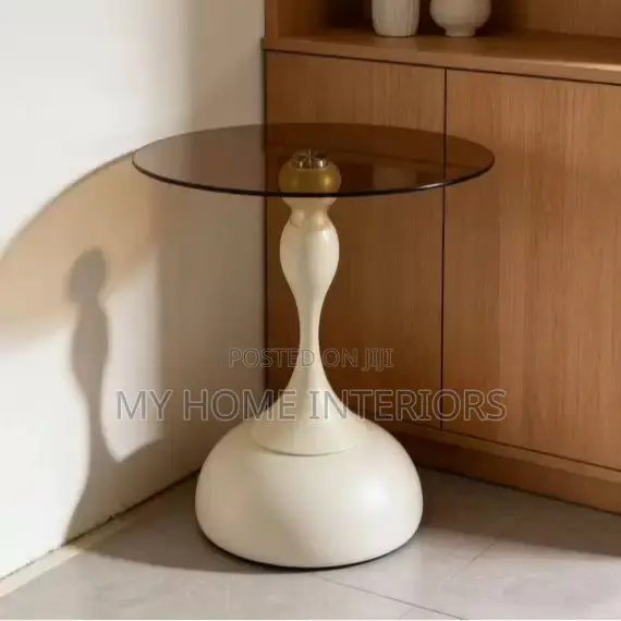 Stylish Modern Glass Top Side Table
