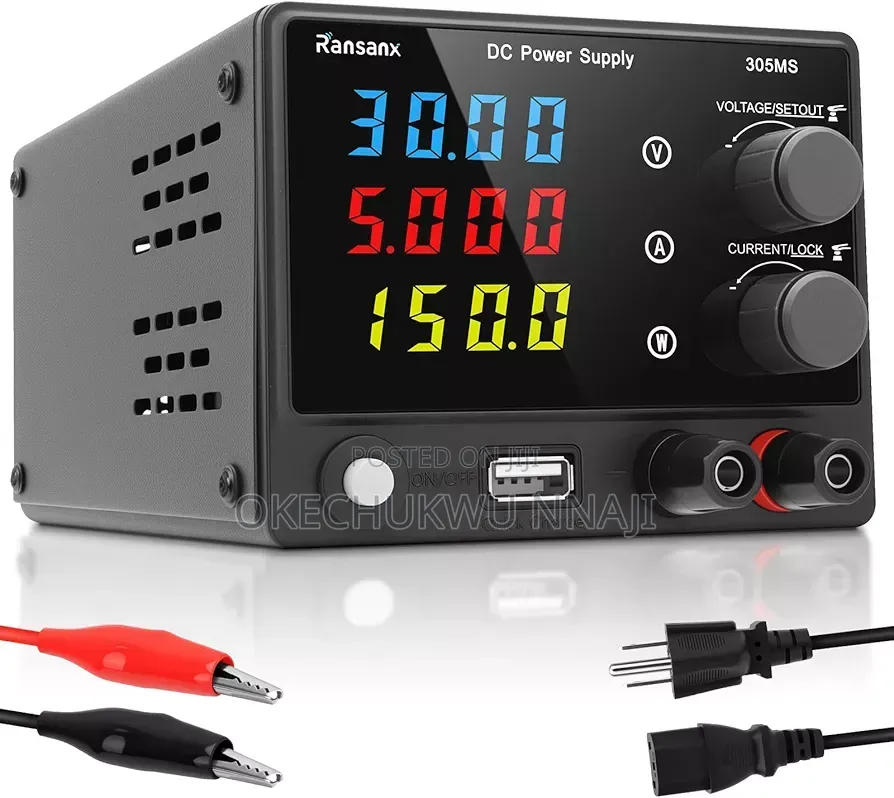 Dc Power Supply Variable 30v 5a Adjustable Dc Regulated Lab Bench +Led