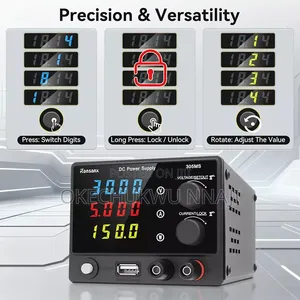 Dc Power Supply Variable 30v 5a Adjustable Dc Regulated Lab Bench +Led