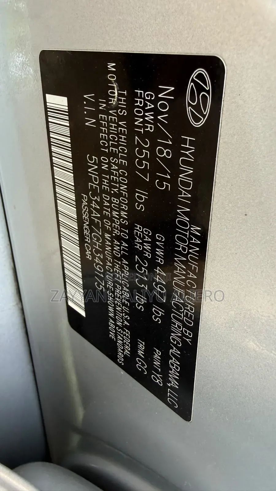 Hyundai Sonata 2016 Silver