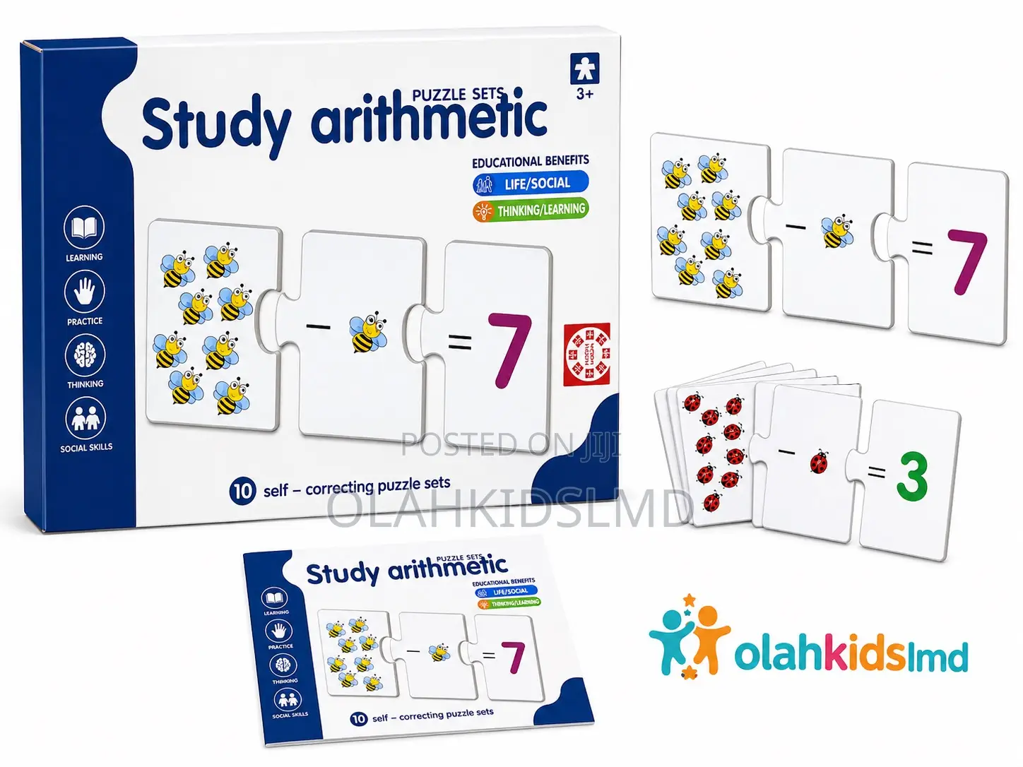 Study Arithmetic Puzzle Set – 10 Self-Correcting Math Puzzles for Kid