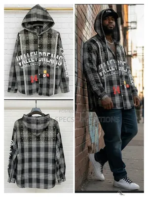 Long Sleeve Shirt With Button Down Vibe With Hoodies Cap