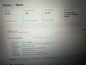 Laptop Asus TUF Gaming F15 16GB Intel Core i7 SSD 512GB
