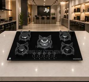 Brand New 5-Burner Black Tempered Glass Built-in Gas Cooktop