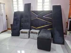 Elegant Upholstered Bed Frame With Matching Headboard