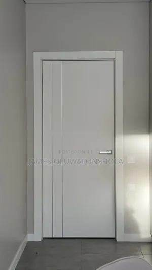 Solid, High Quality HDF Wooden Door With Complete Door Accessoaries