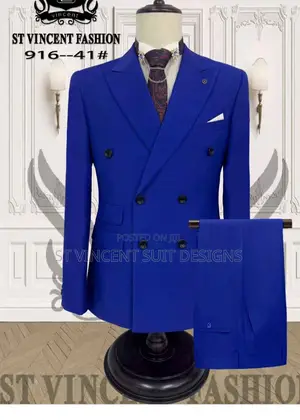 Royal Blue Double Breasted Suit
