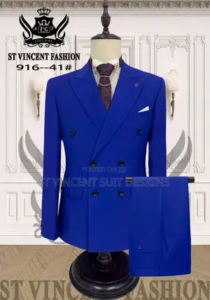 Royal Blue Double Breasted Suit