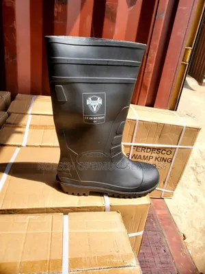 Black Safety Rain Boot