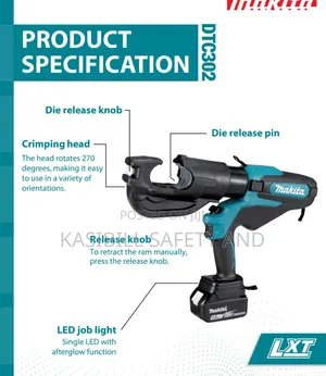 Makita 18v Cordless Hydraulic Cable Crimper