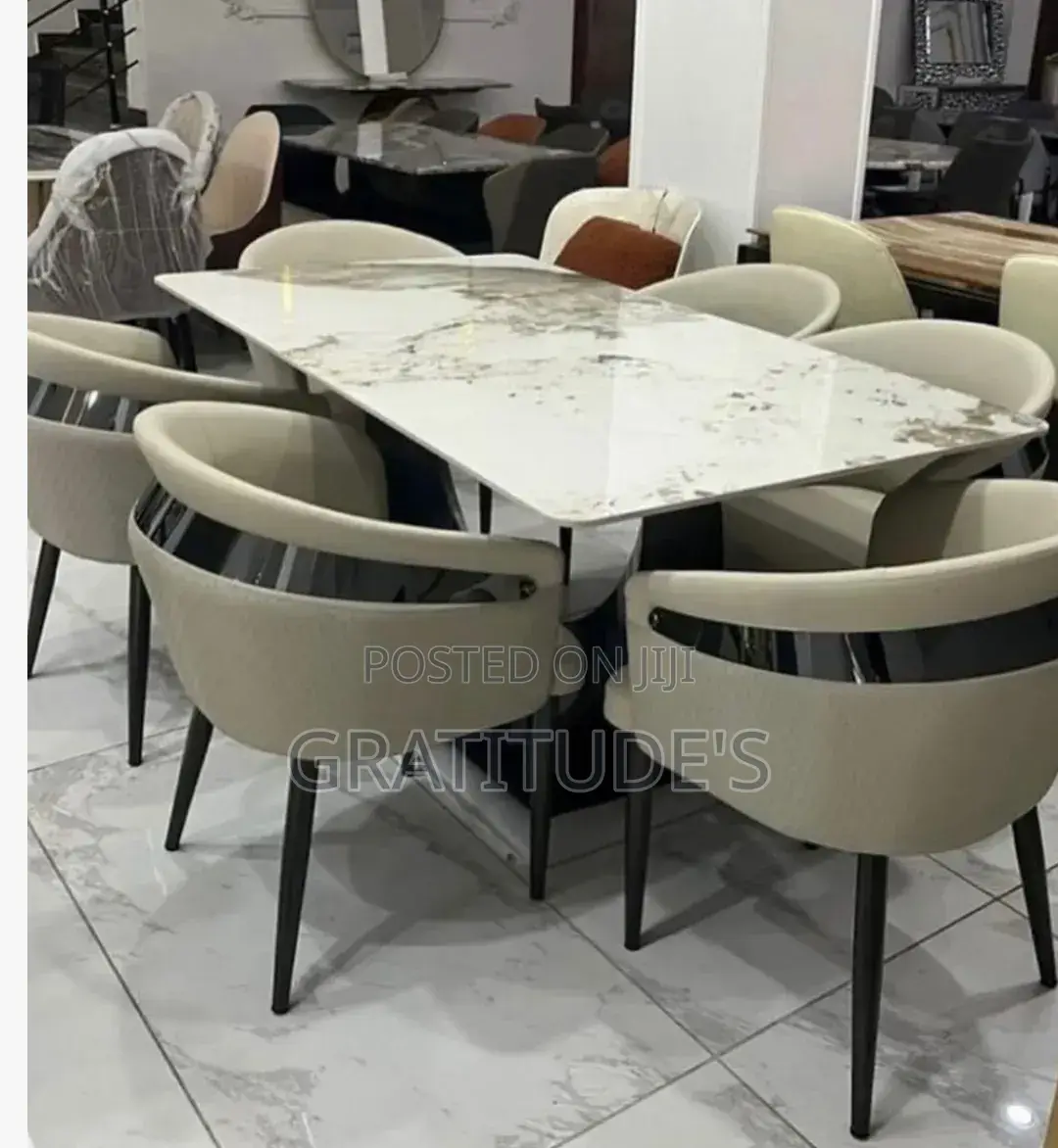 Luxury Marble Top Dining Table 6seaters