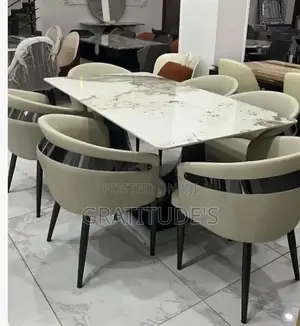 Luxury Marble Top Dining Table 6seaters