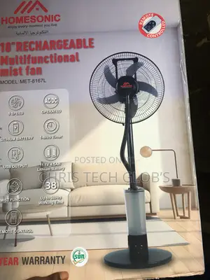 18 Inches Homsonic Rechargeable Solar Fan