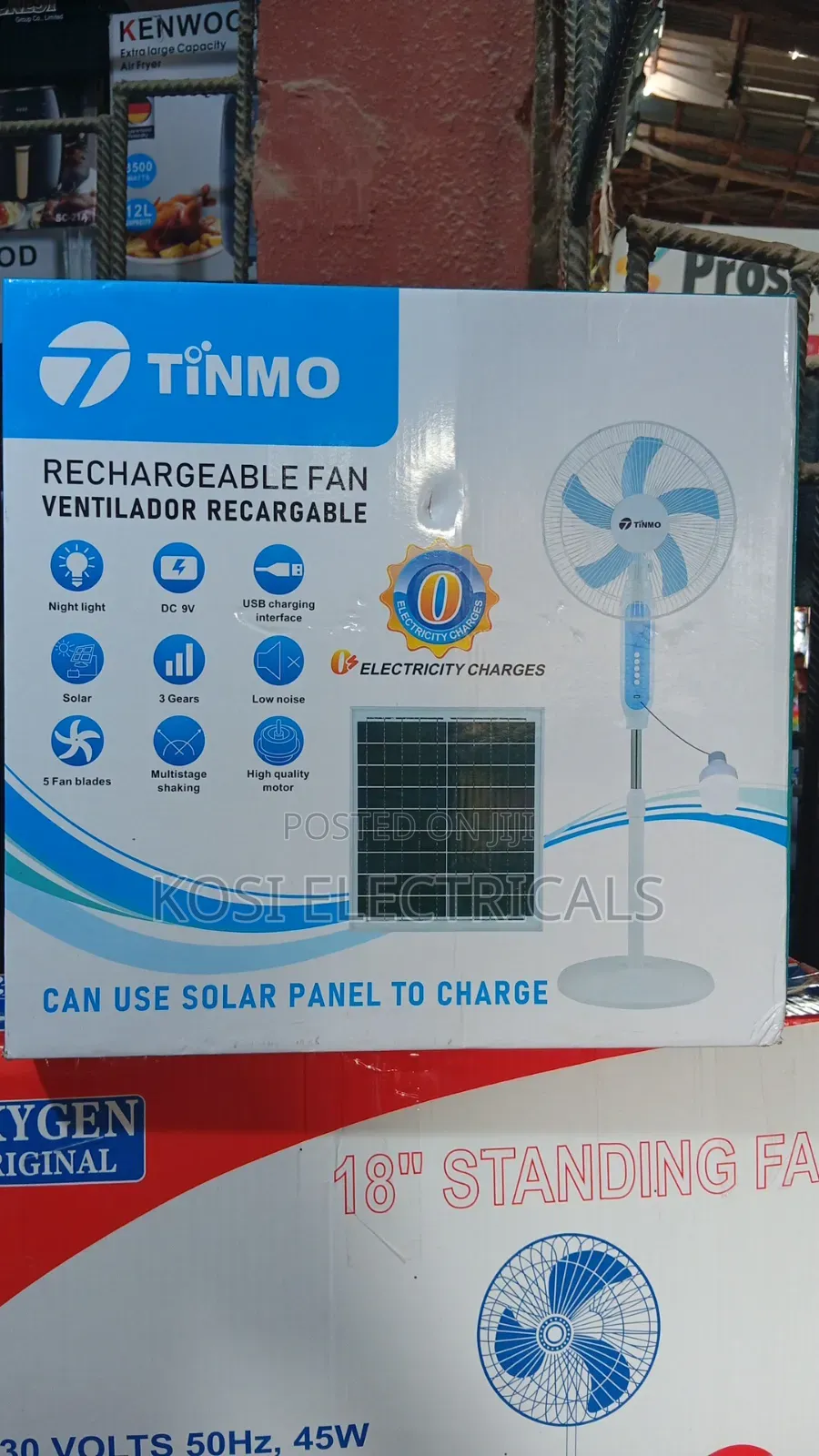 18" Rechargeable Fan