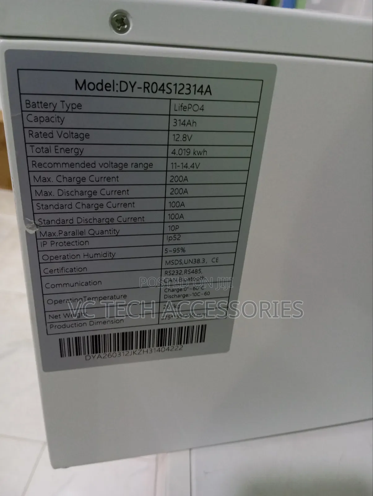 JCNS Lithium Battery 4kwh 12v