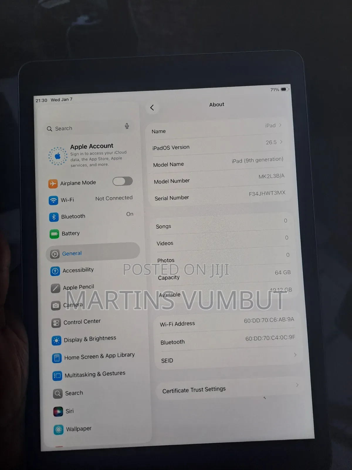 Apple iPad 10.2 (2021) 64 GB Silver
