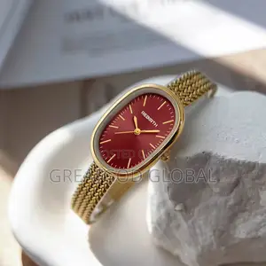 Rebirth Luxury Wristwatch for Women Gold Quartz. Rebirth Net Chain
