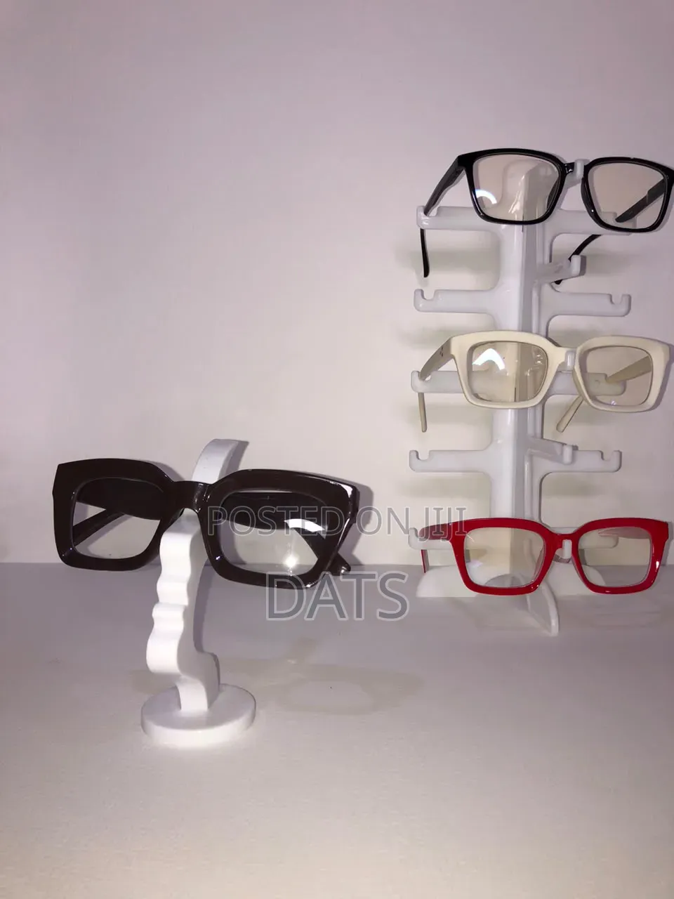 Bold Square Blue Light Blocking Glasses | Black White Red