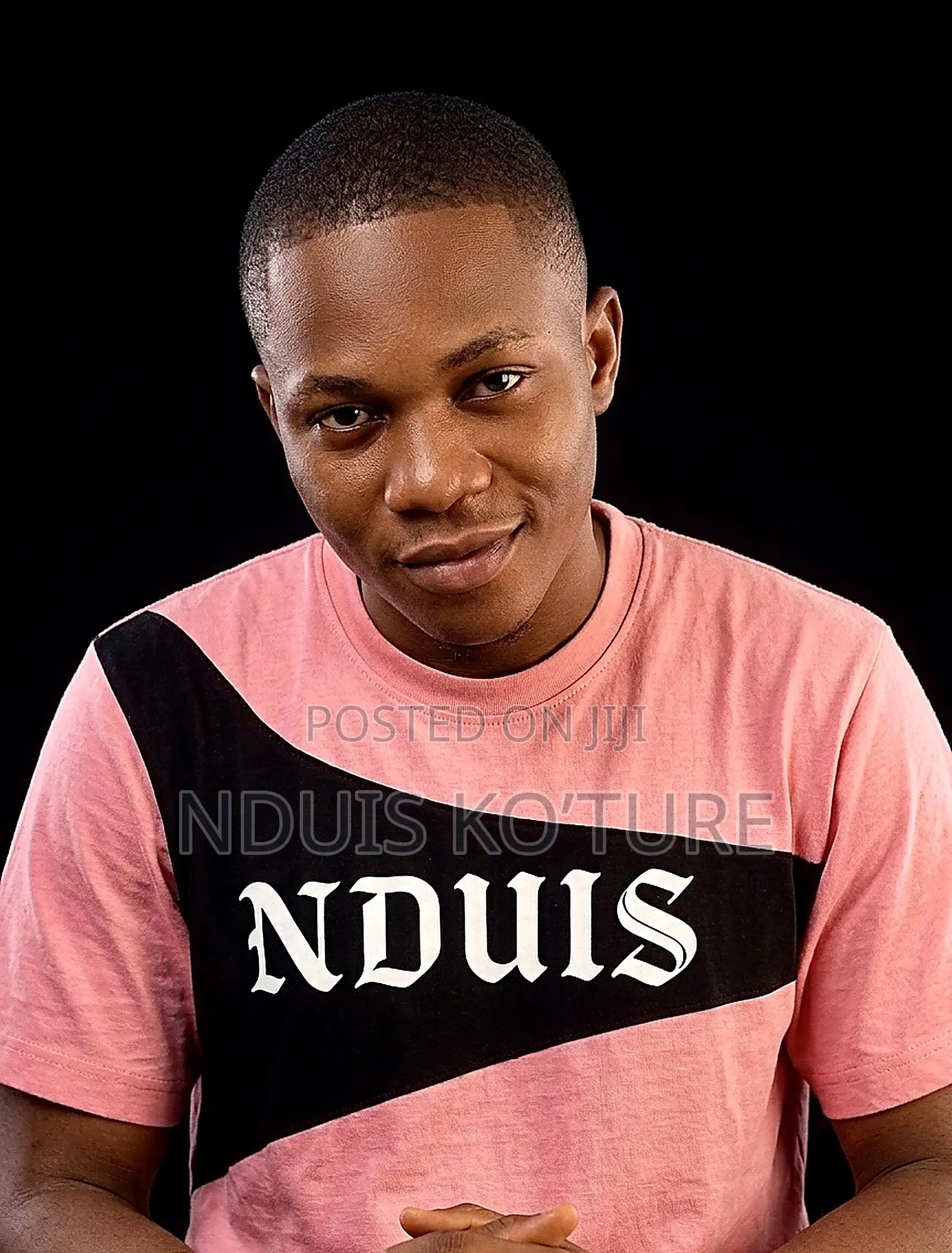 Nduis Banner Statement Tee in Pink