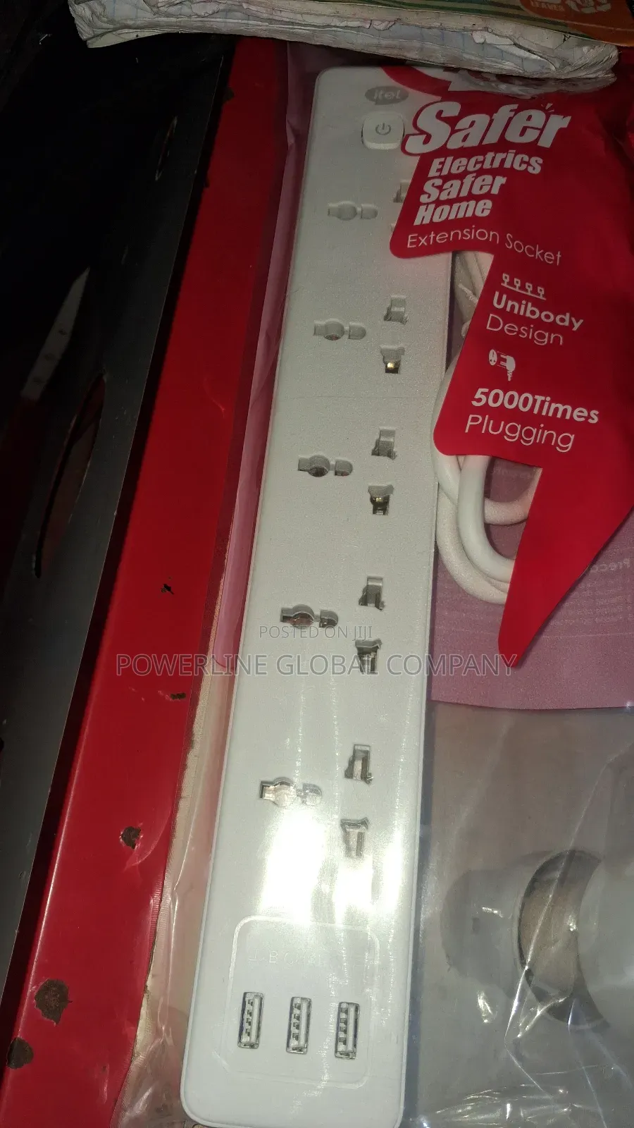 5 Way Extension Socket With Usb Charging Unit Get From Powerline