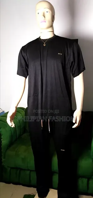 Unisex Black Top and Trouser