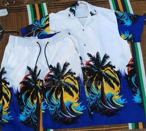 White and Blue Beach Wear