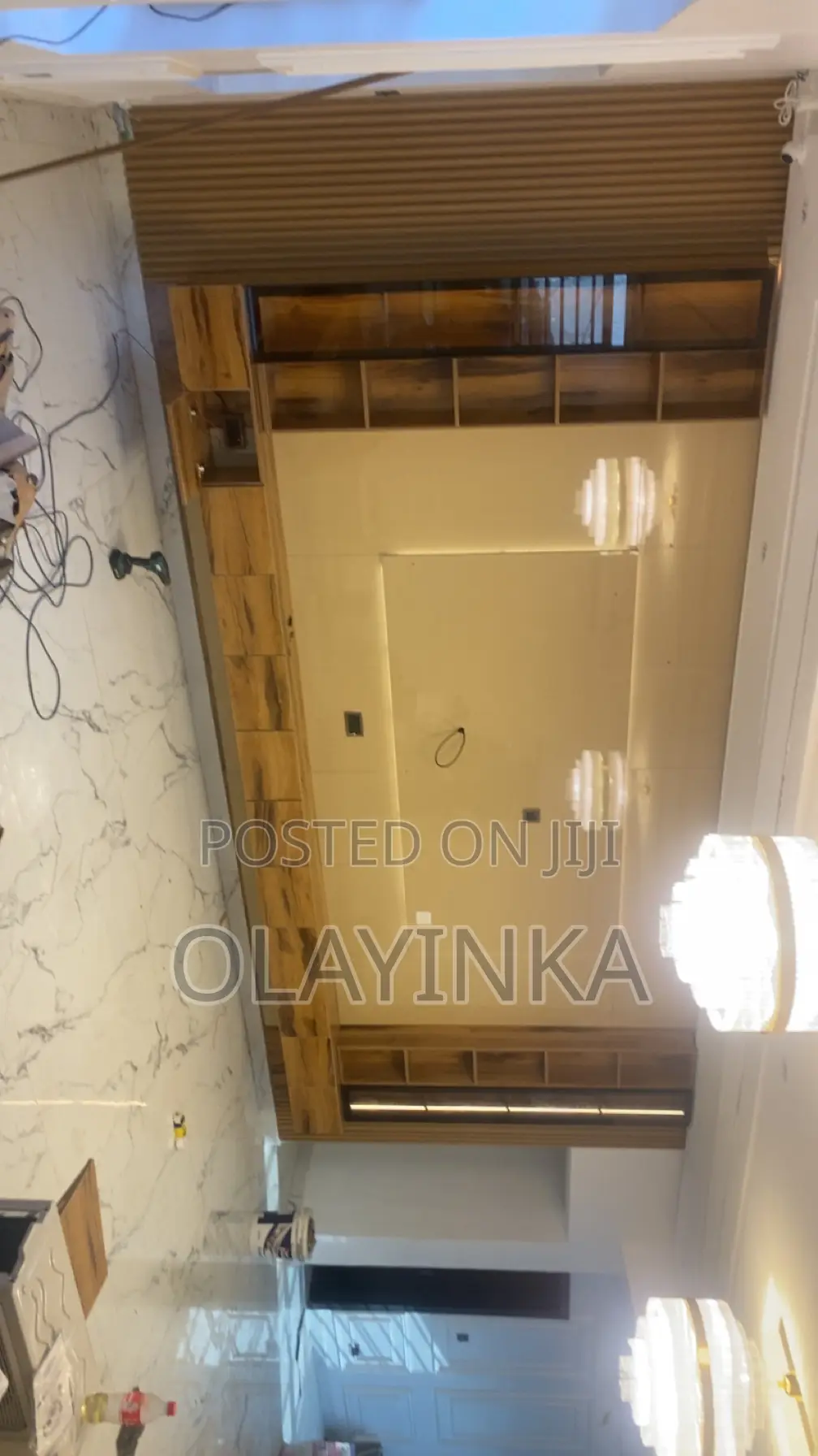Modern Luxury Tv Console With Wall Panel Led Lighting