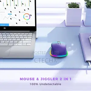 Seenda Wireless Mouse, Rechargeable Led With Built in Jiggler Mover