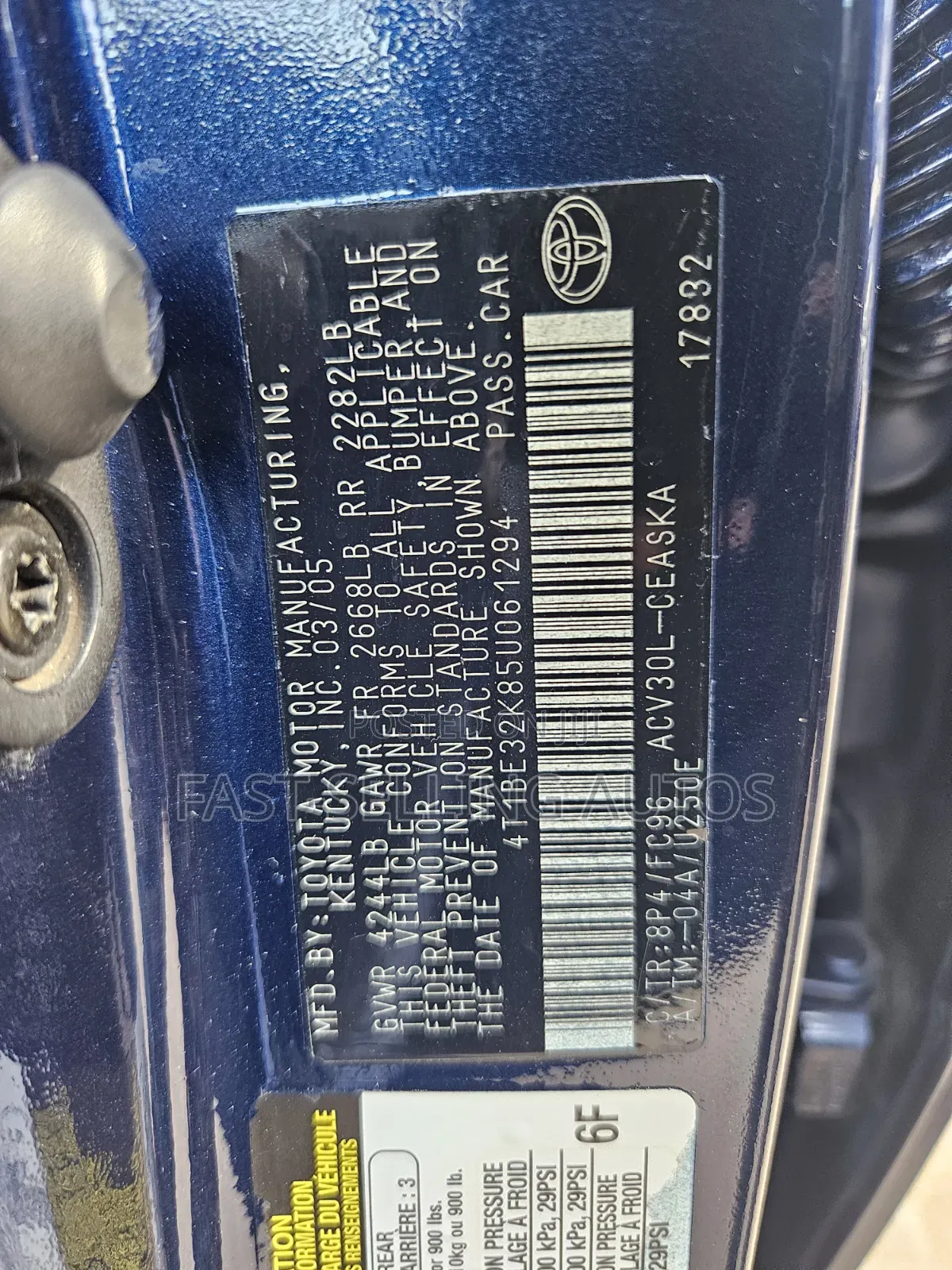 Toyota Camry 2005 Blue