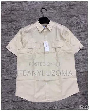 Pure Cotton Men Short Sleeve Shirt