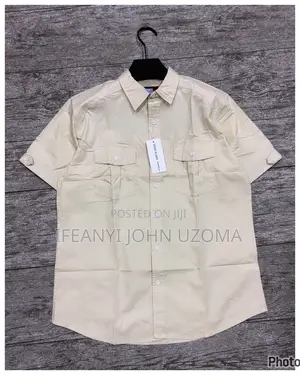 Pure Cotton Men Short Sleeve Shirt