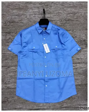 Pure Cotton Men Short Sleeve Shirt
