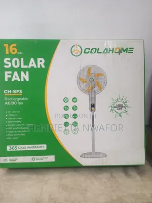16" Colahome Solar Standing Fan