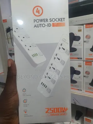 Ldnio Defender Series 2500w Power Socket With 4 Usb Ports