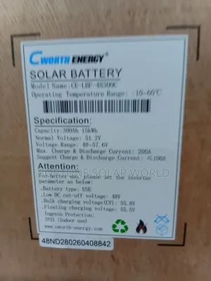 15kwh 51.2v Cworth Solar Lithium Ion Batttery