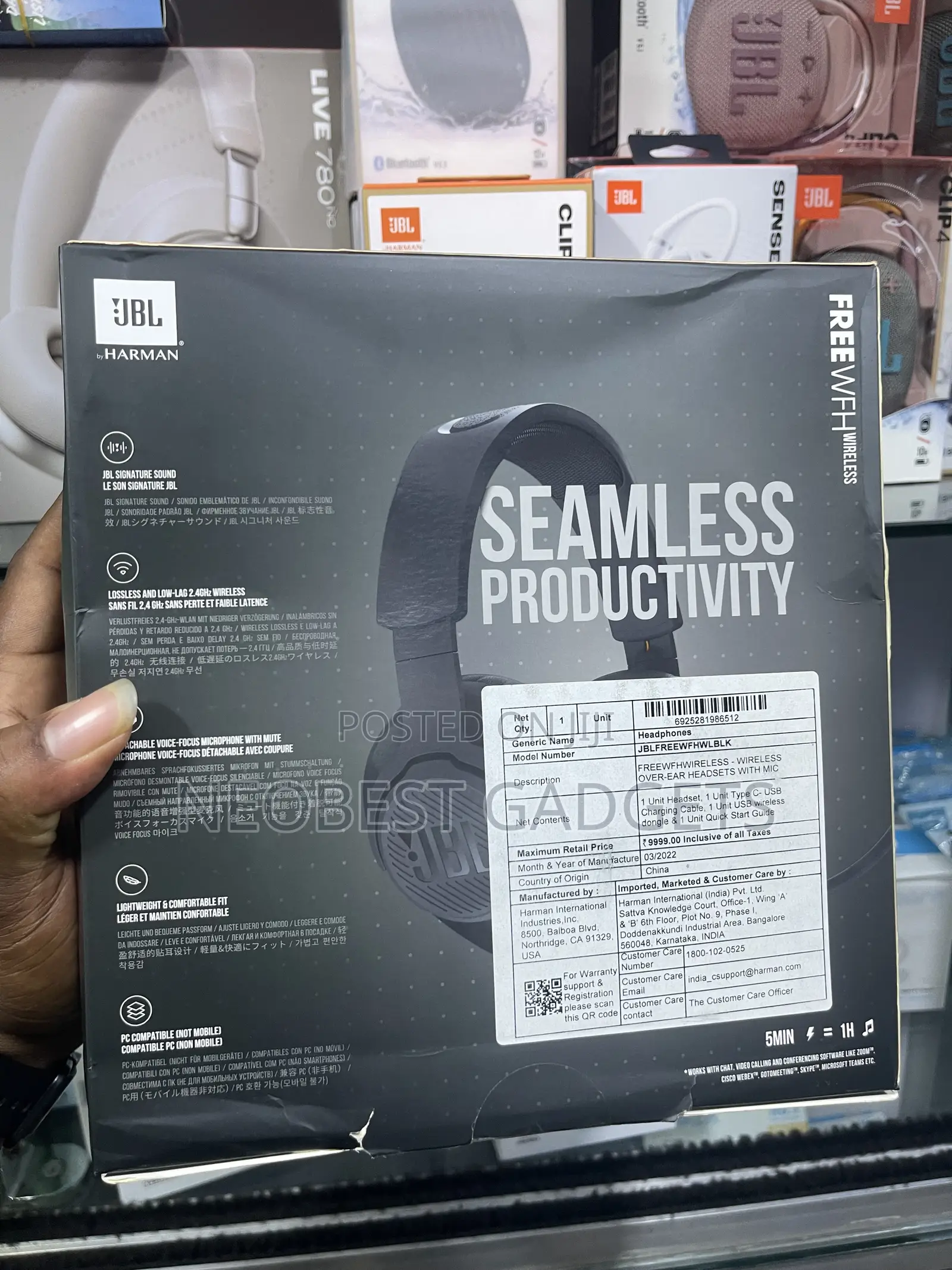 JBL Free Wifi Wireless Headphones