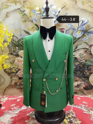 Green Double Breasted Suit