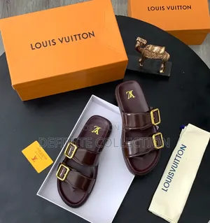 New Louis Vuitton Leather Slippers
