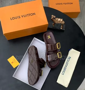 New Louis Vuitton Leather Slippers