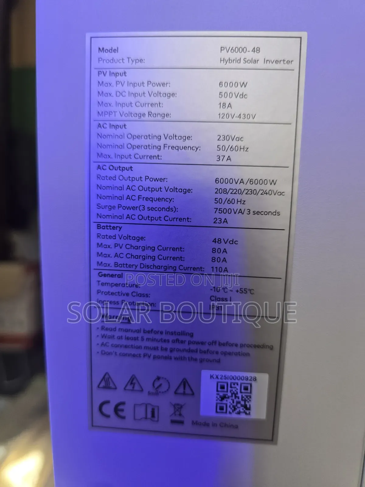 6kva Haisic Hybrid Inverter (Parallel Option)
