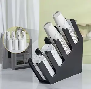 Commercial Cup Holder With Black Tray For Coffee And Paper Cups