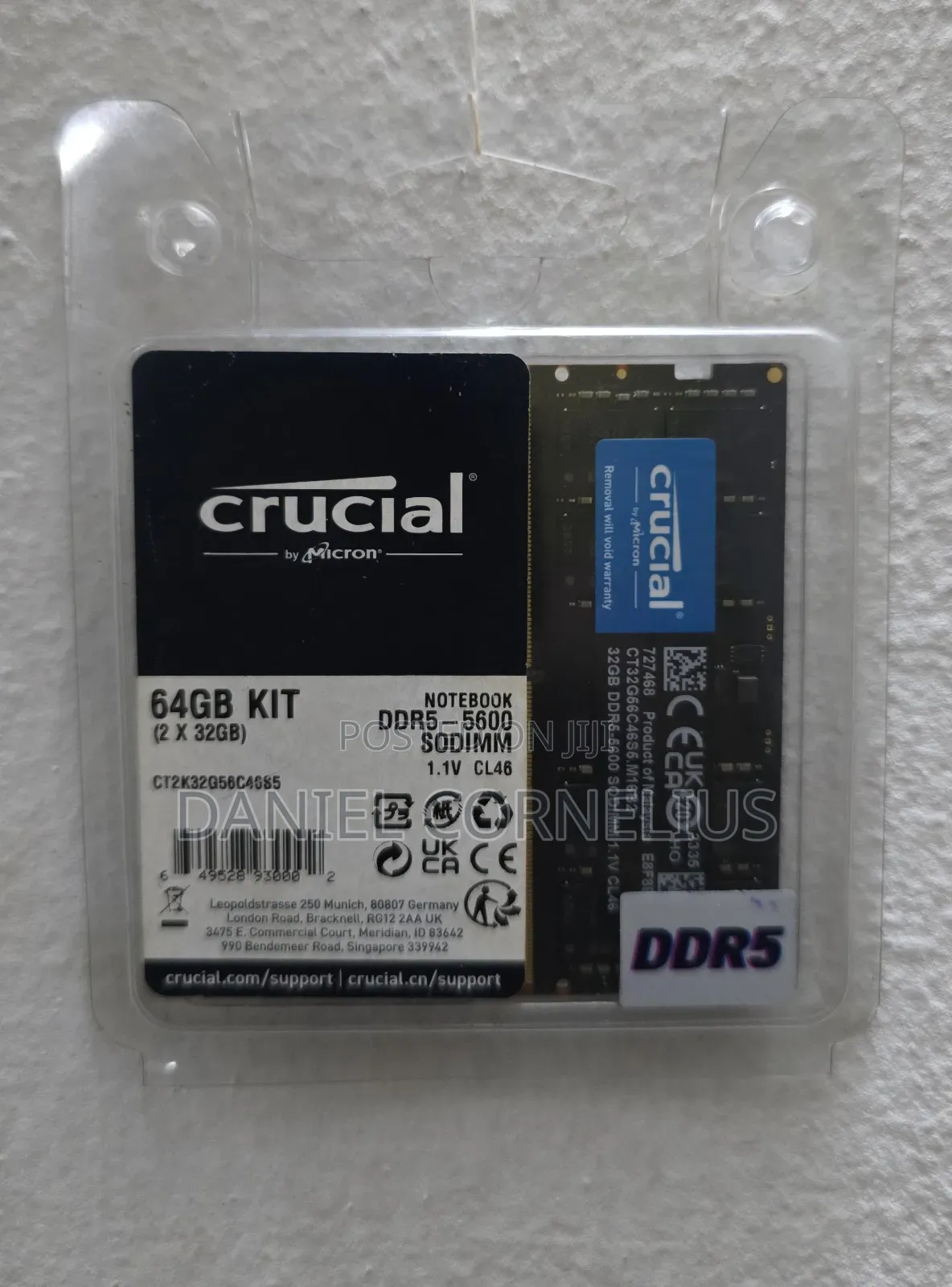 64gb (2×32gb) Ddr5 Laptop Ram
