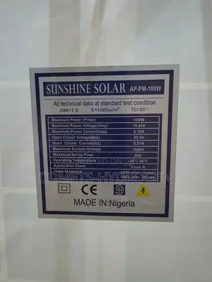 100 Watt Solar Panel