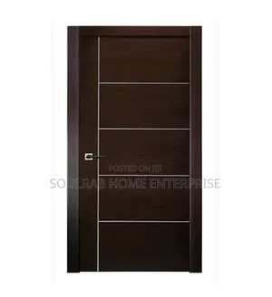 Coconut With Chrome HDF Door With Frame, Lock, Inches and Installation
