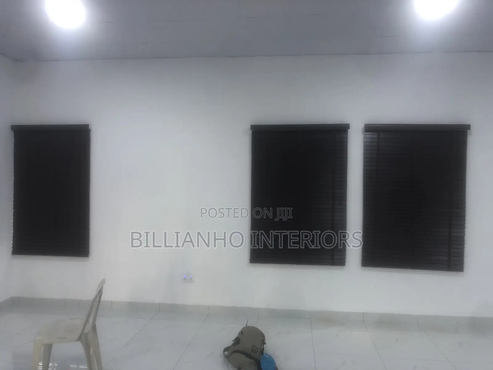 Deep Black Wooden Blinds
