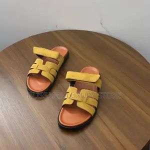Hermes Chypre Luxury Men Suede Slides – Comfortable, Durable Stylish